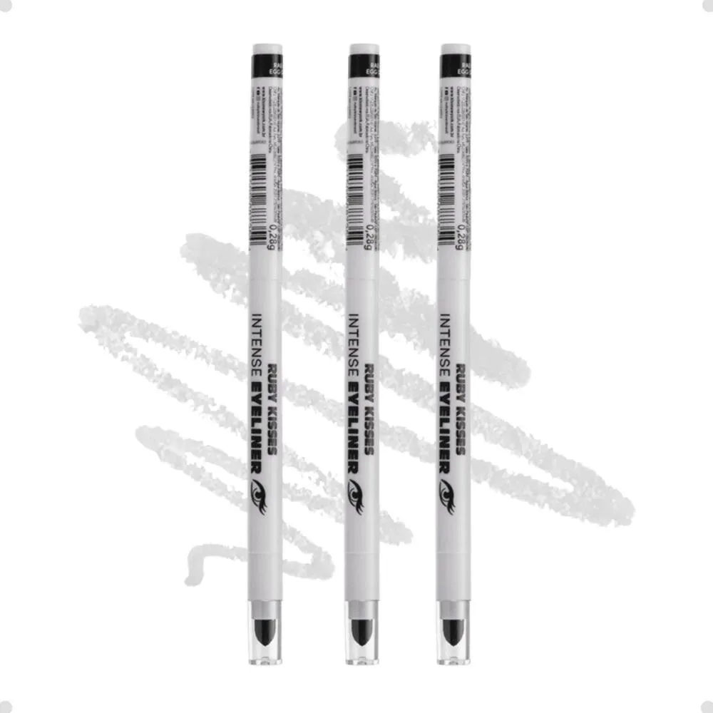 Kit Lápis Retrátil de Olhos Ruby Kisses Intense Eyeliner Egg Shells com 3 Rae06br