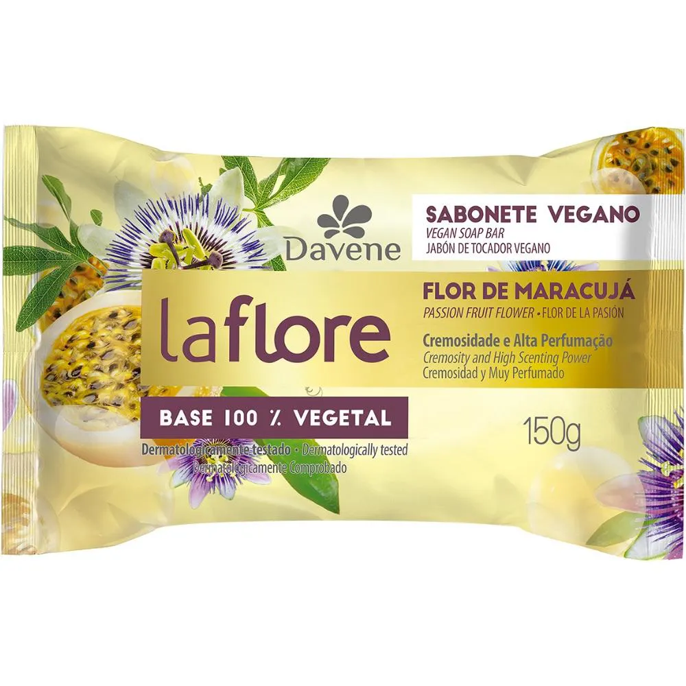 La Flore Sabonete Barra Vegetal Flor de Maracuja 150g Davene