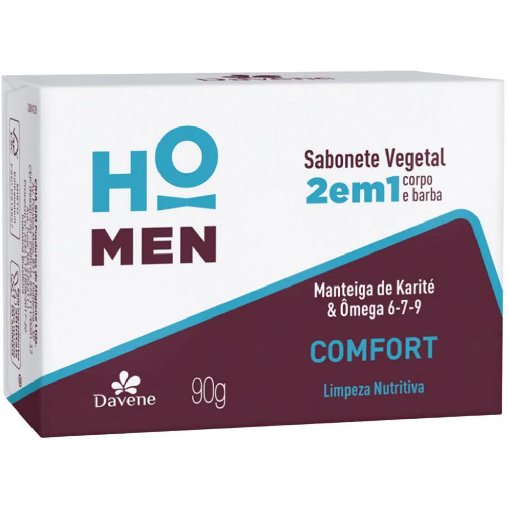 Sabonete Ho Men Corpo e Barba Comfort 90g Davene